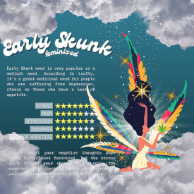 Flyer from the Early Skunk feminized marijuana seeds