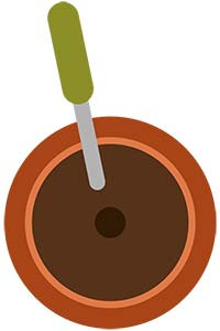 Create a small hole for the seedling