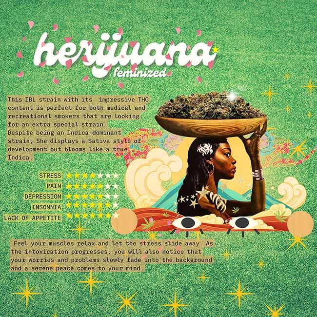 The flyer from Herijuana Feminized seeds